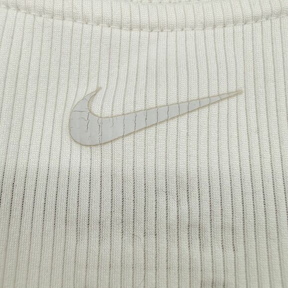 Nike Dri-FIT Women's S White Ribbed Racerback Tank Athletic Workout - Picture 3 of 8
